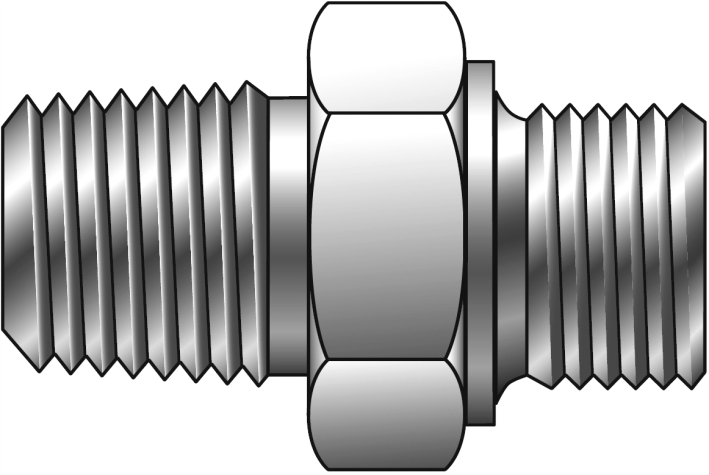 Male Hex Nipple NPT to BSPP